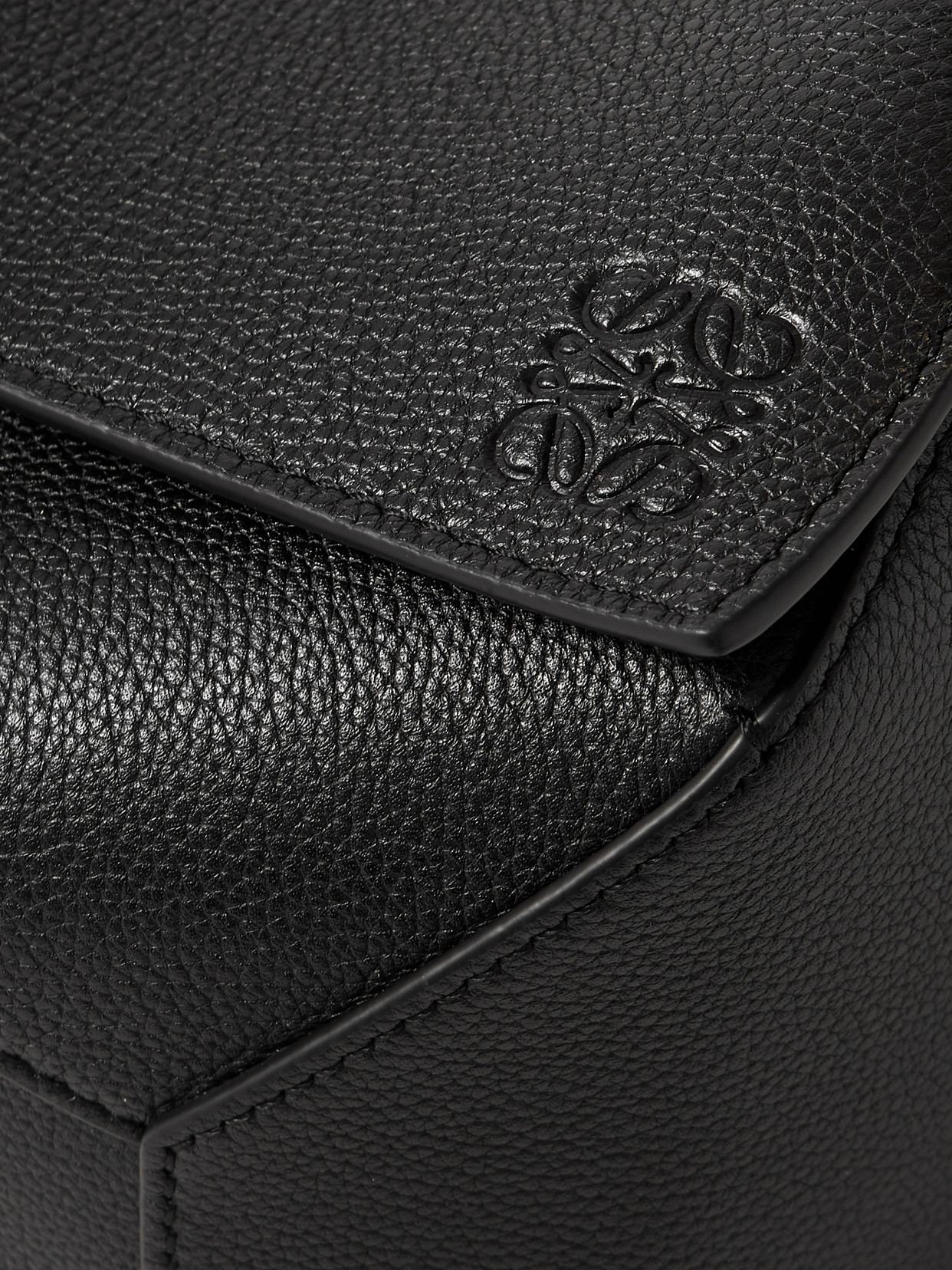 Puzzle Edge Small Textured-Leather Shoulder Bag
