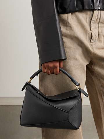 LOEWE Puzzle Edge small textured-leather shoulder bag