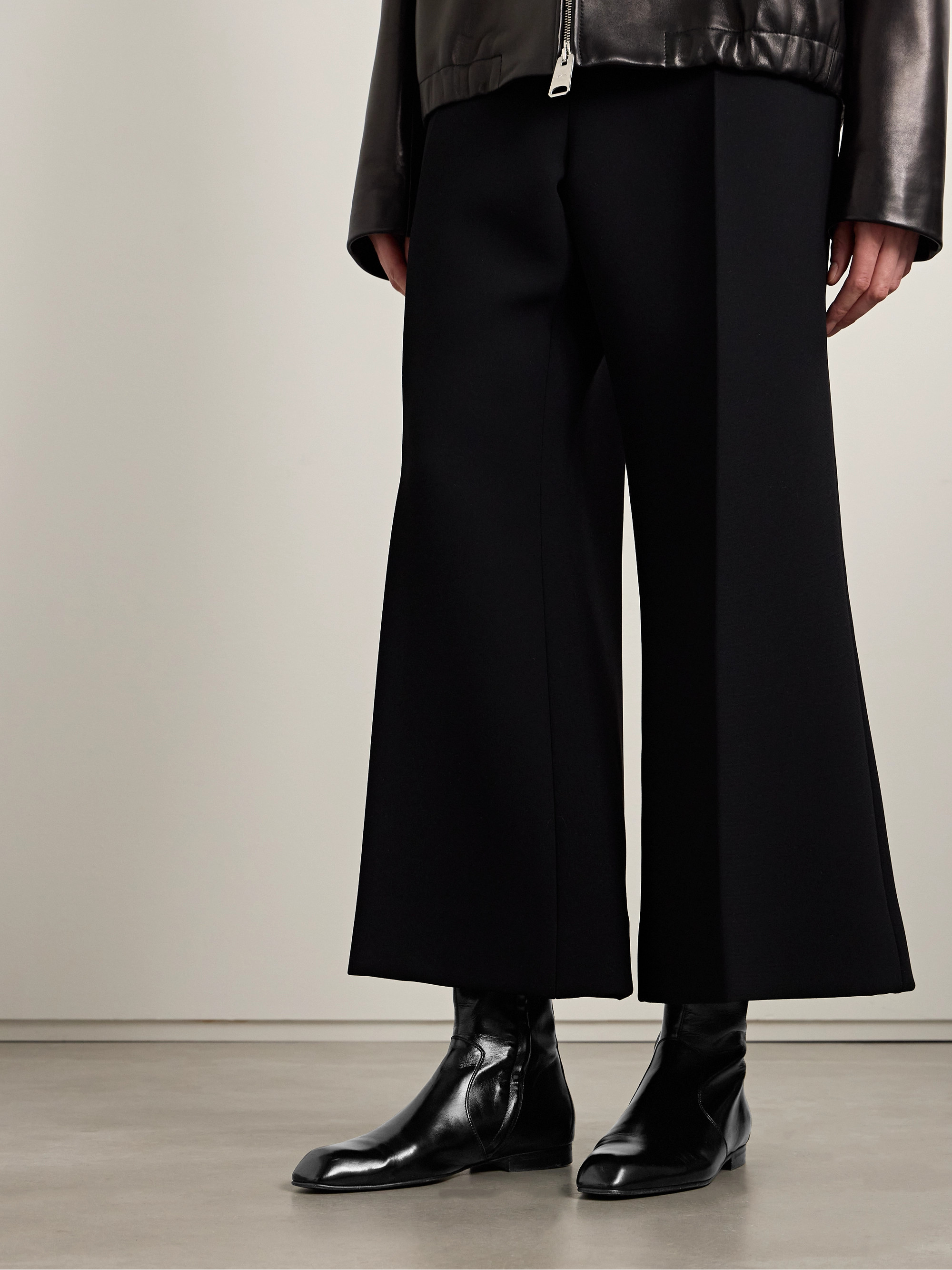 KHAITE Colt glossed-leather ankle boots