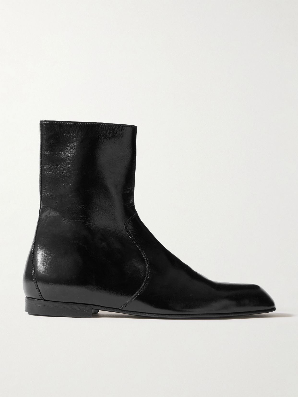 colt glossed leather ankle boots
