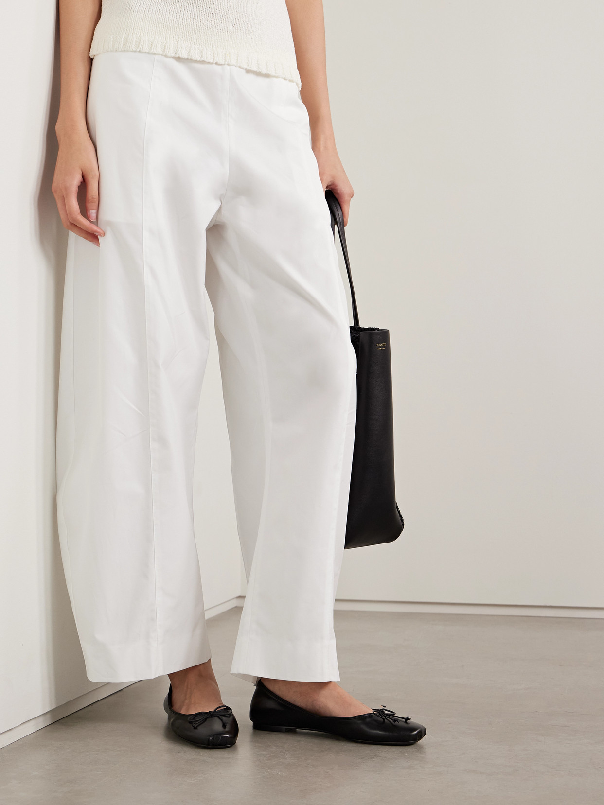Khaite Charlotte Leather Ballet Flats