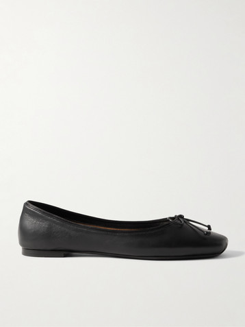 KHAITE Charlotte leather ballet flats