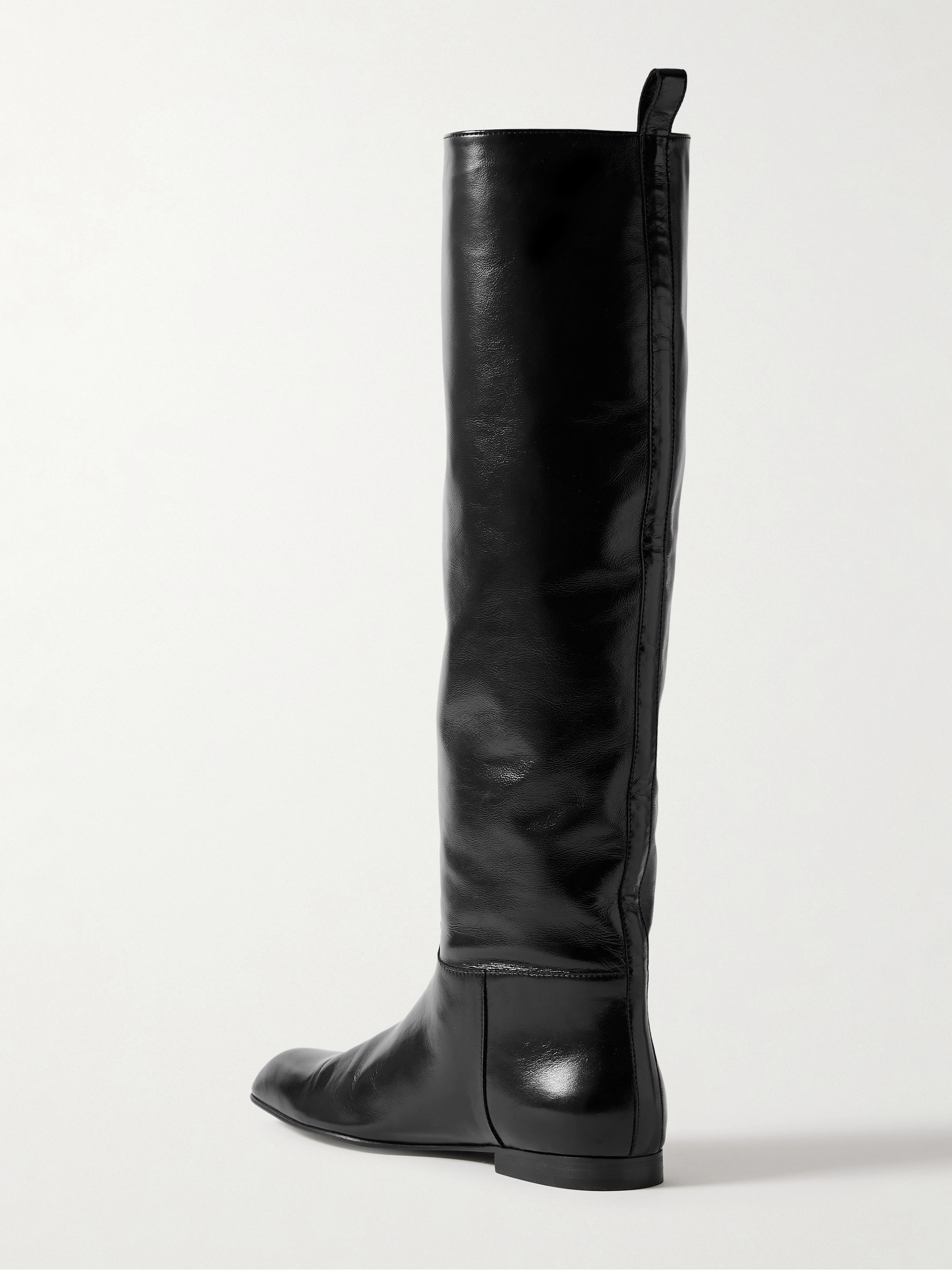 KHAITE Colt glossed-leather knee boots