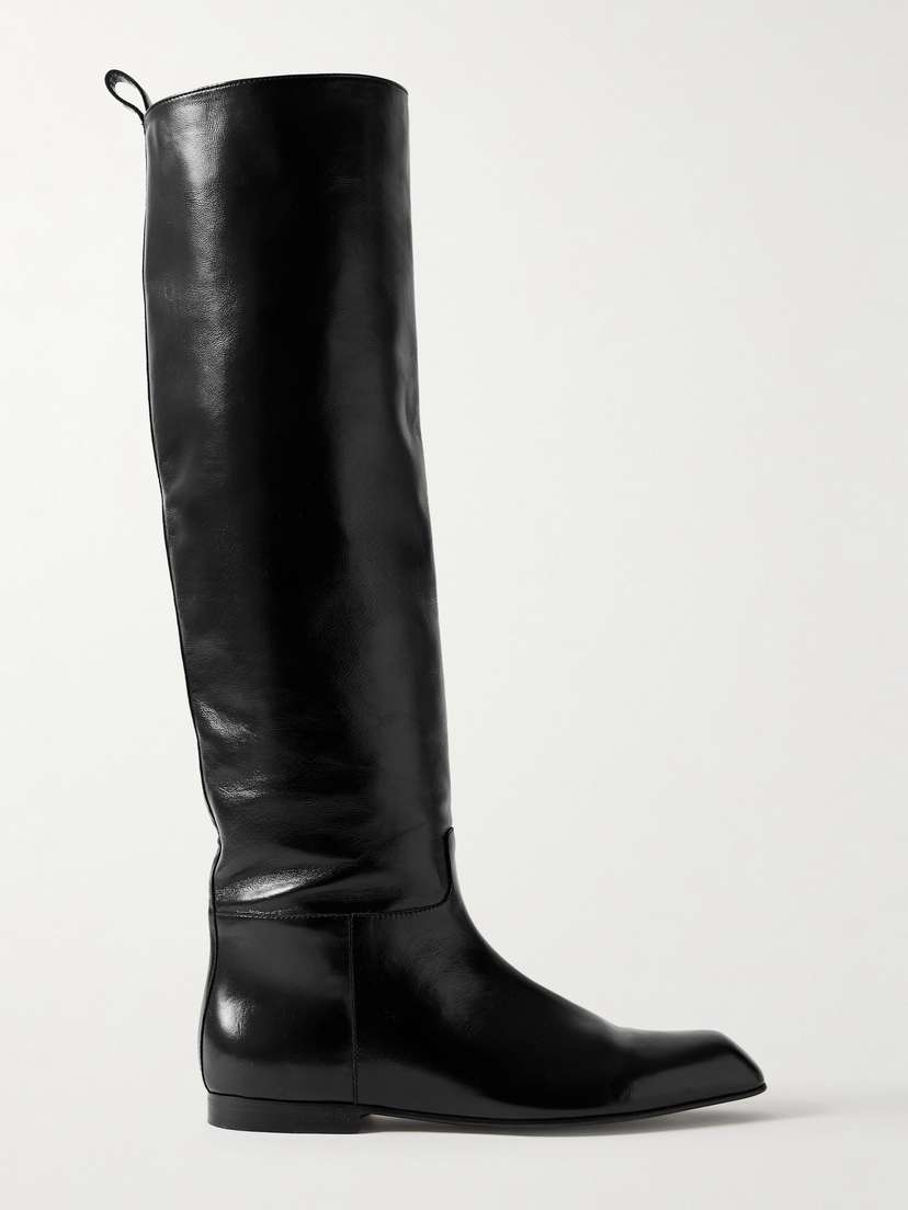 Khaite Colt Glossed-leather Knee Boots