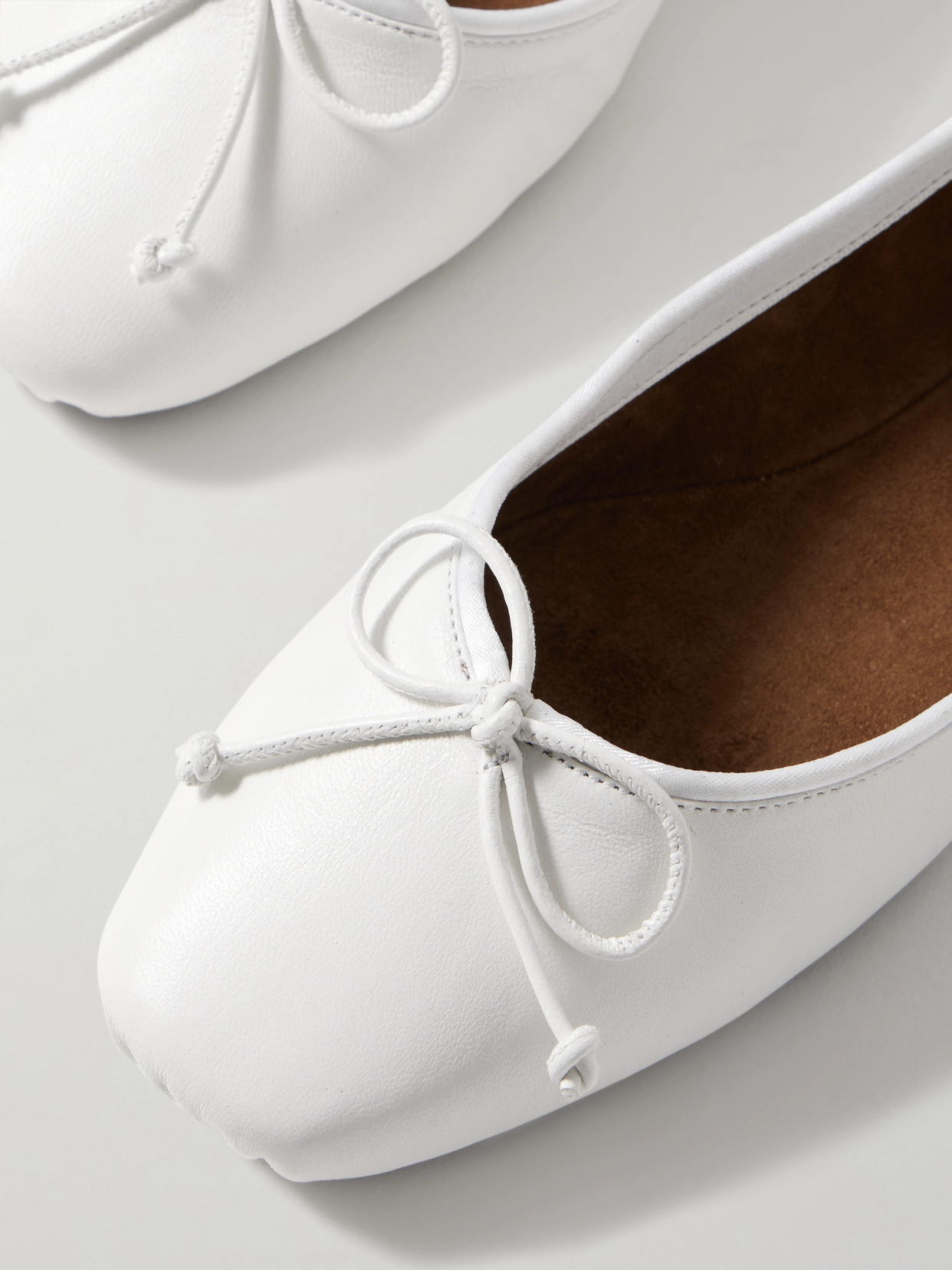 Khaite Charlotte Leather Ballet Flats