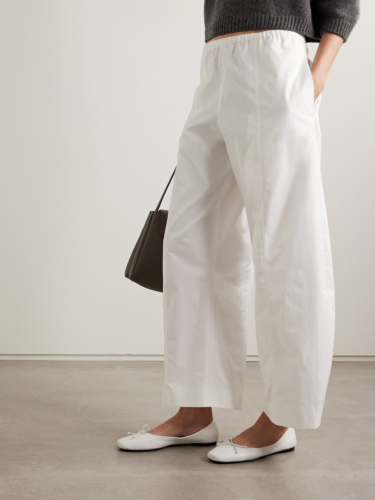 Khaite Charlotte Leather Ballet Flats