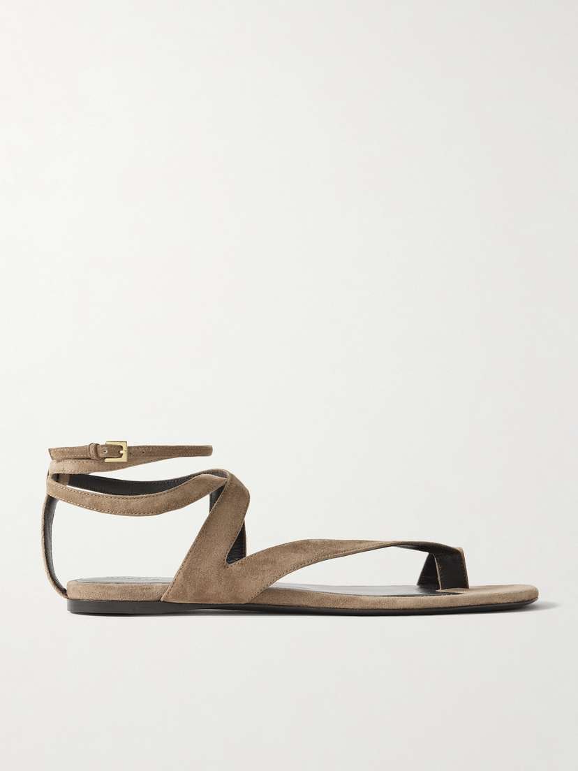 Khaite — Aimee suede sandals