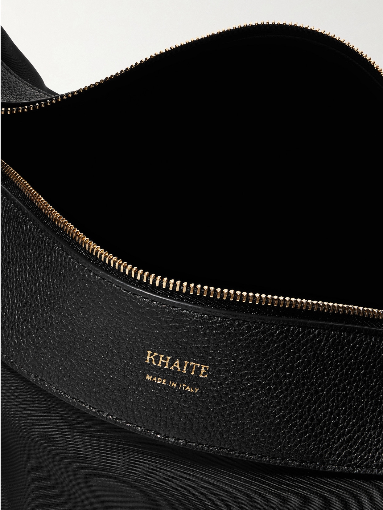 Khaite Olivia Sport Medium Textured Leather-trimmed Shell Shoulder Bag