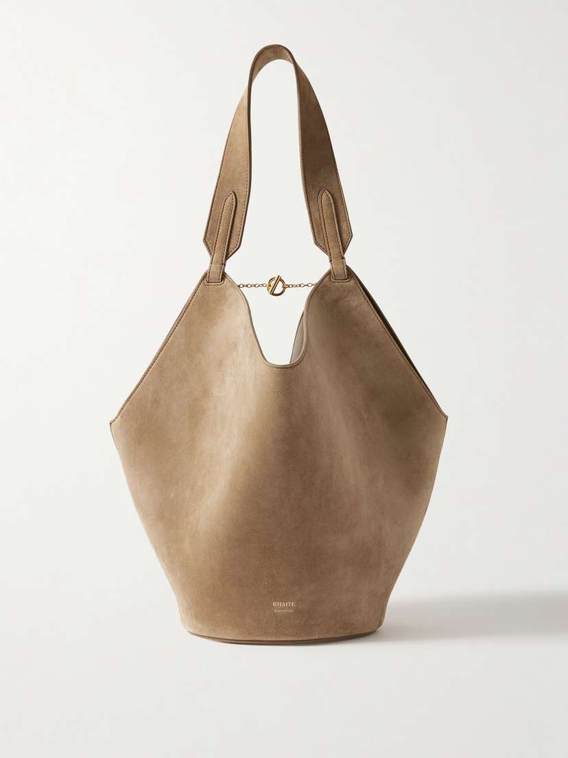Khaite Lotus Small Suede Tote
