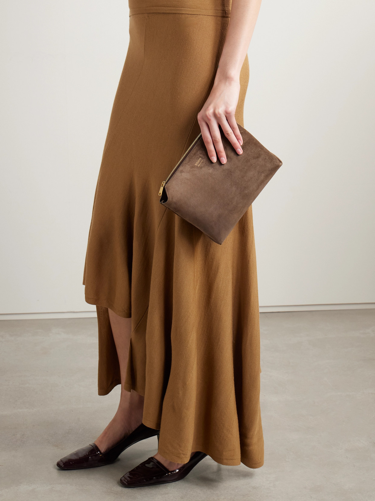 Khaite Lina Medium Suede Shoulder Bag