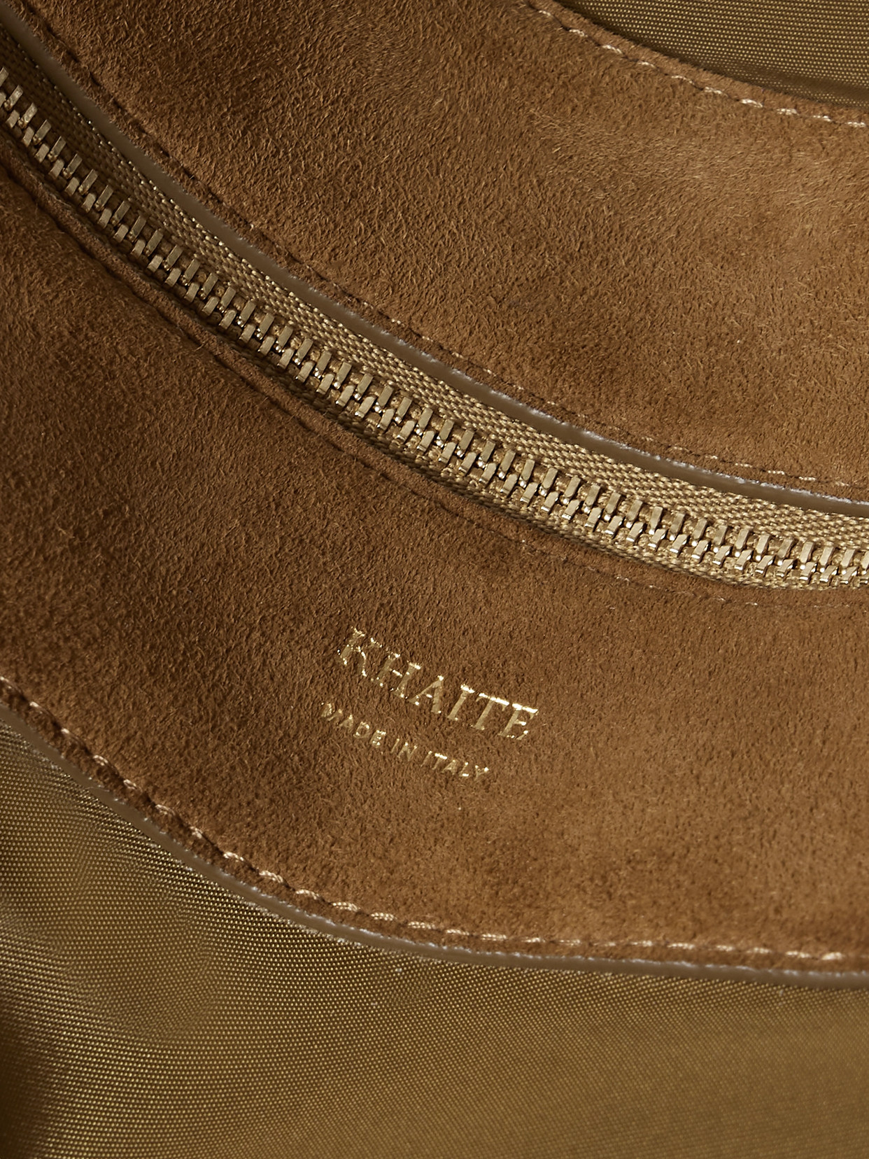 Khaite Olivia Sport Medium Suede-trimmed Shell Shoulder Bag