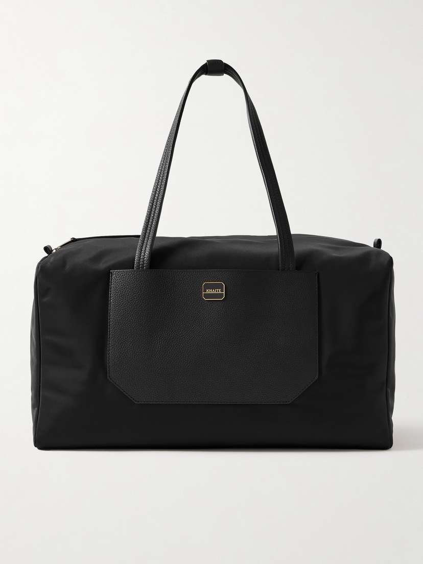 Khaite Sage Textured Leather-trimmed Shell Duffle Bag