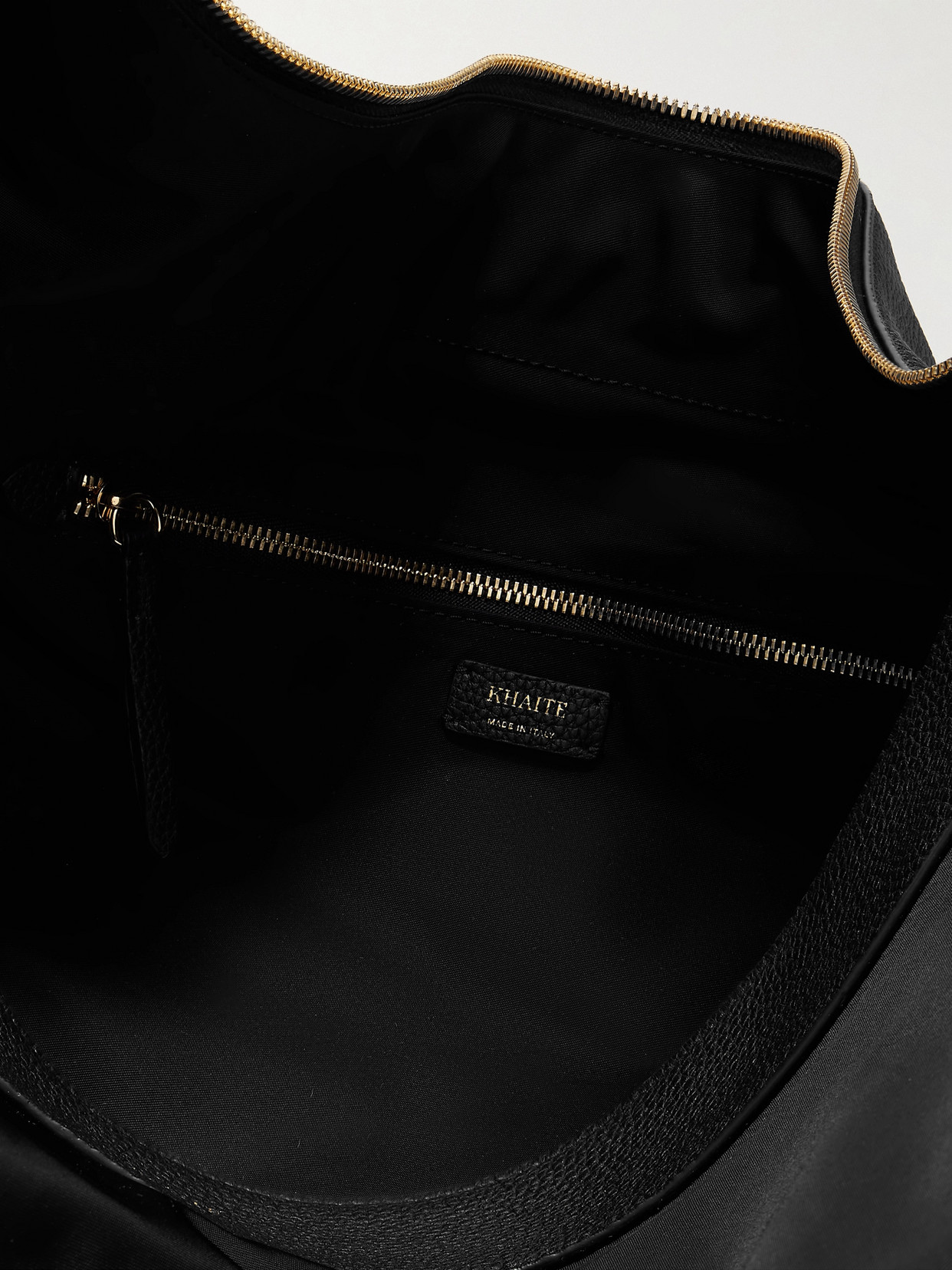 Khaite Olivia Sport Xl Textured Leather-trimmed Shell Shoulder Bag