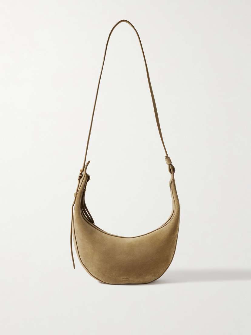 Khaite Augustina Small Suede Shoulder Bag