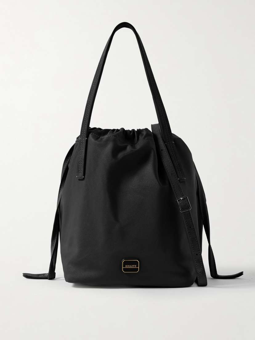 Khaite Rory Leather-trimmed Shell Bucket Bag