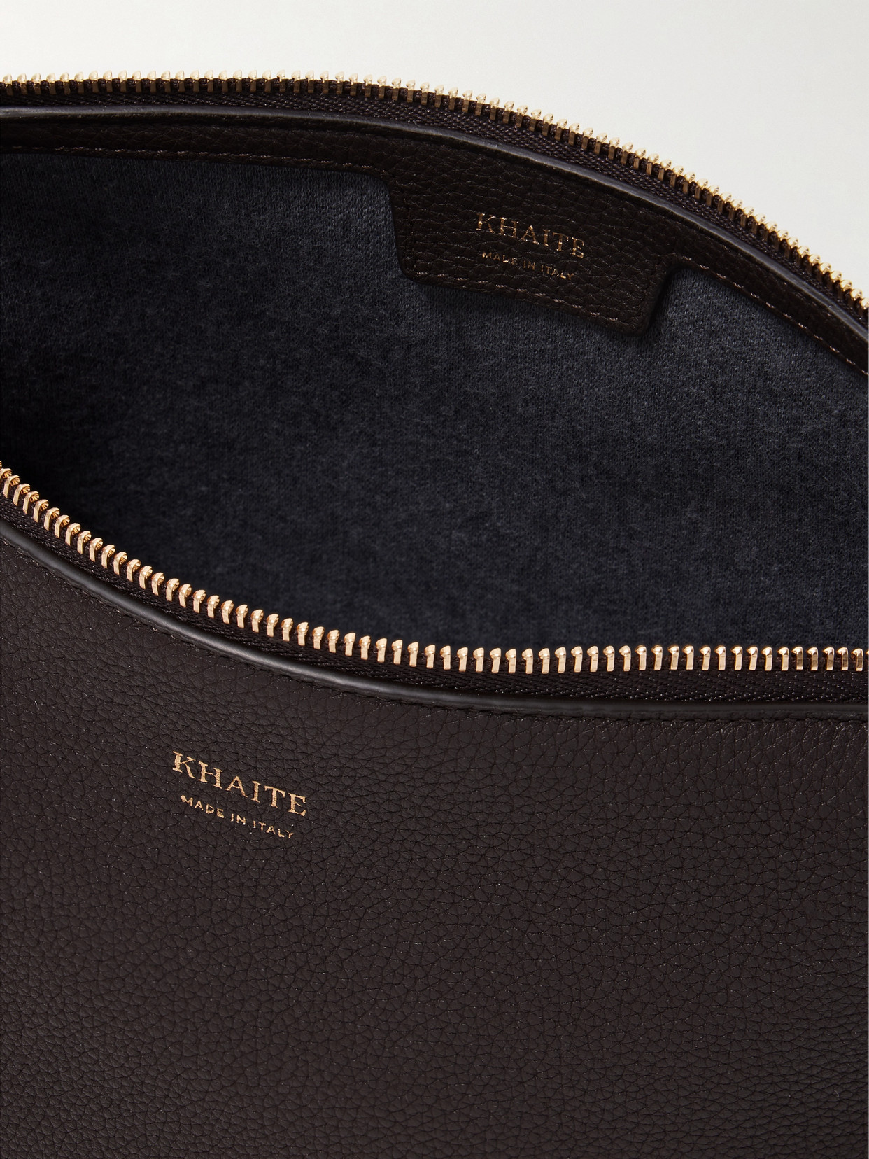 Khaite Lina Medium Textured-leather Shoulder Bag