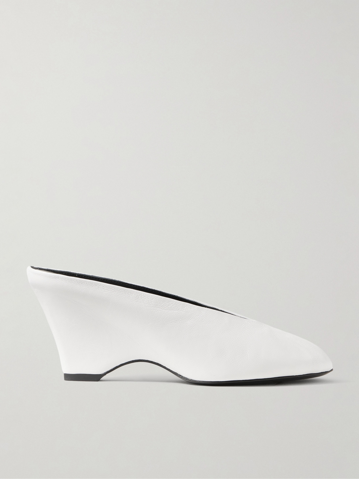 Khaite Cloak Leather Mules In White