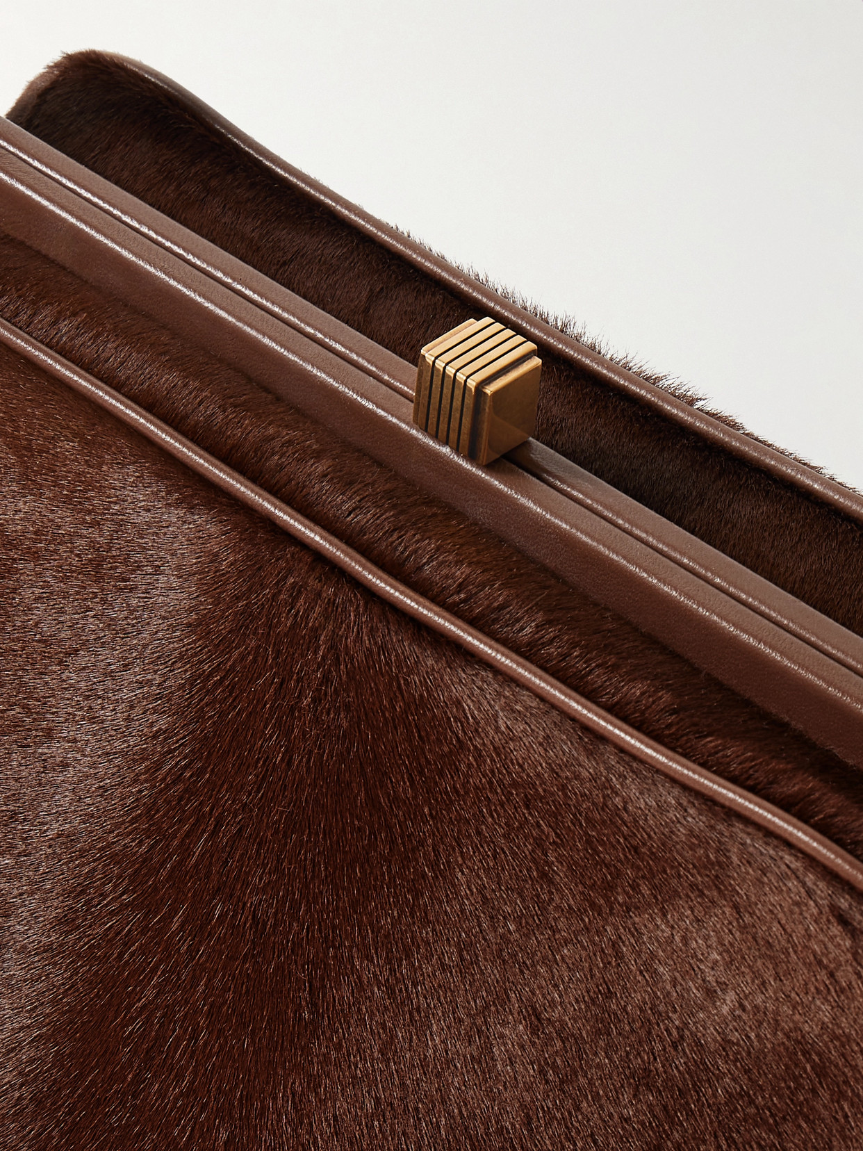 Khaite Cate Leather-trimmed Calf Hair Tote