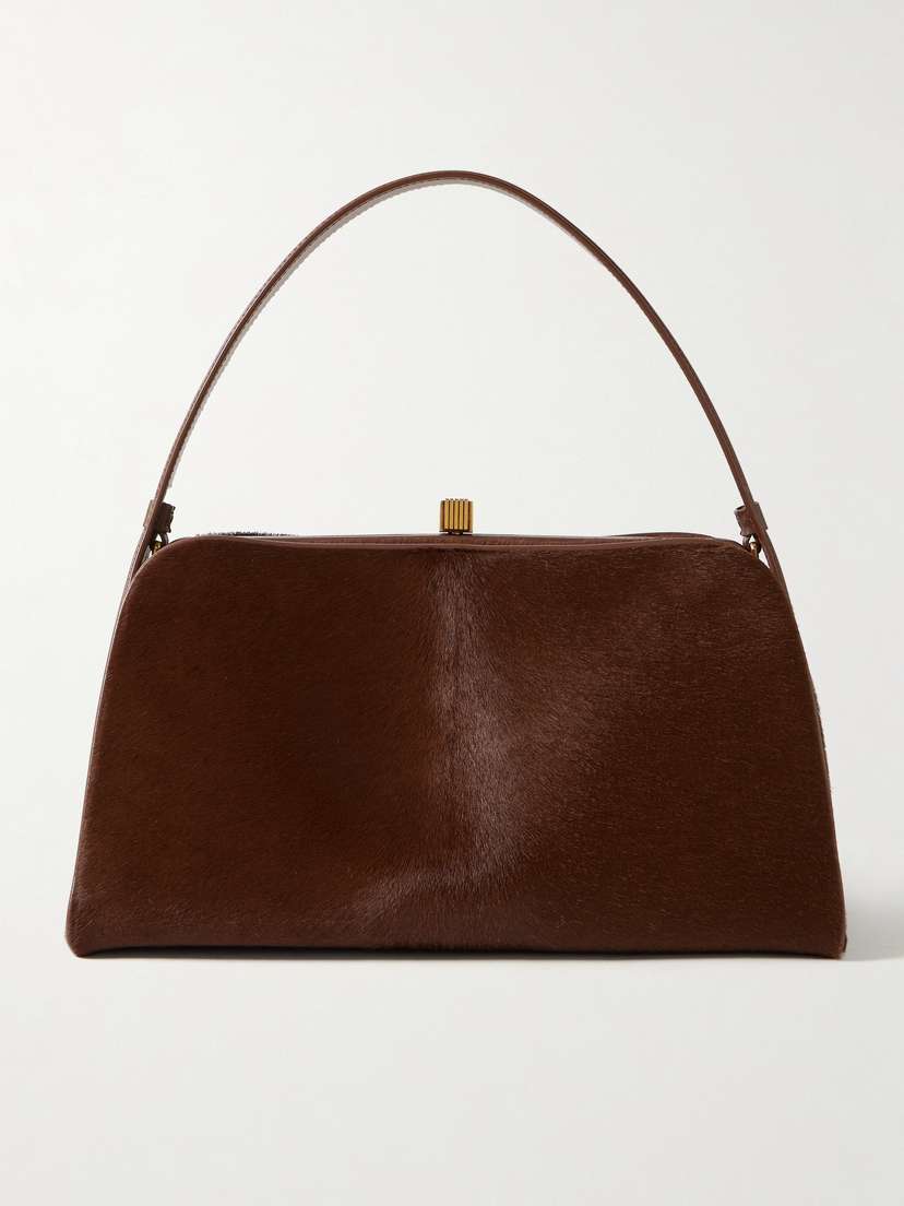 Khaite Cate Leather-trimmed Calf Hair Tote