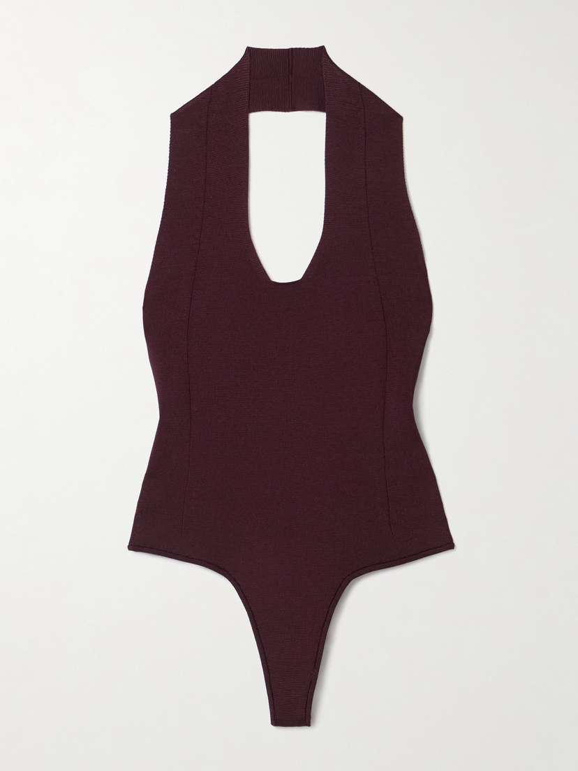 Khaite Toto Stretch-knit Halterneck Bodysuit