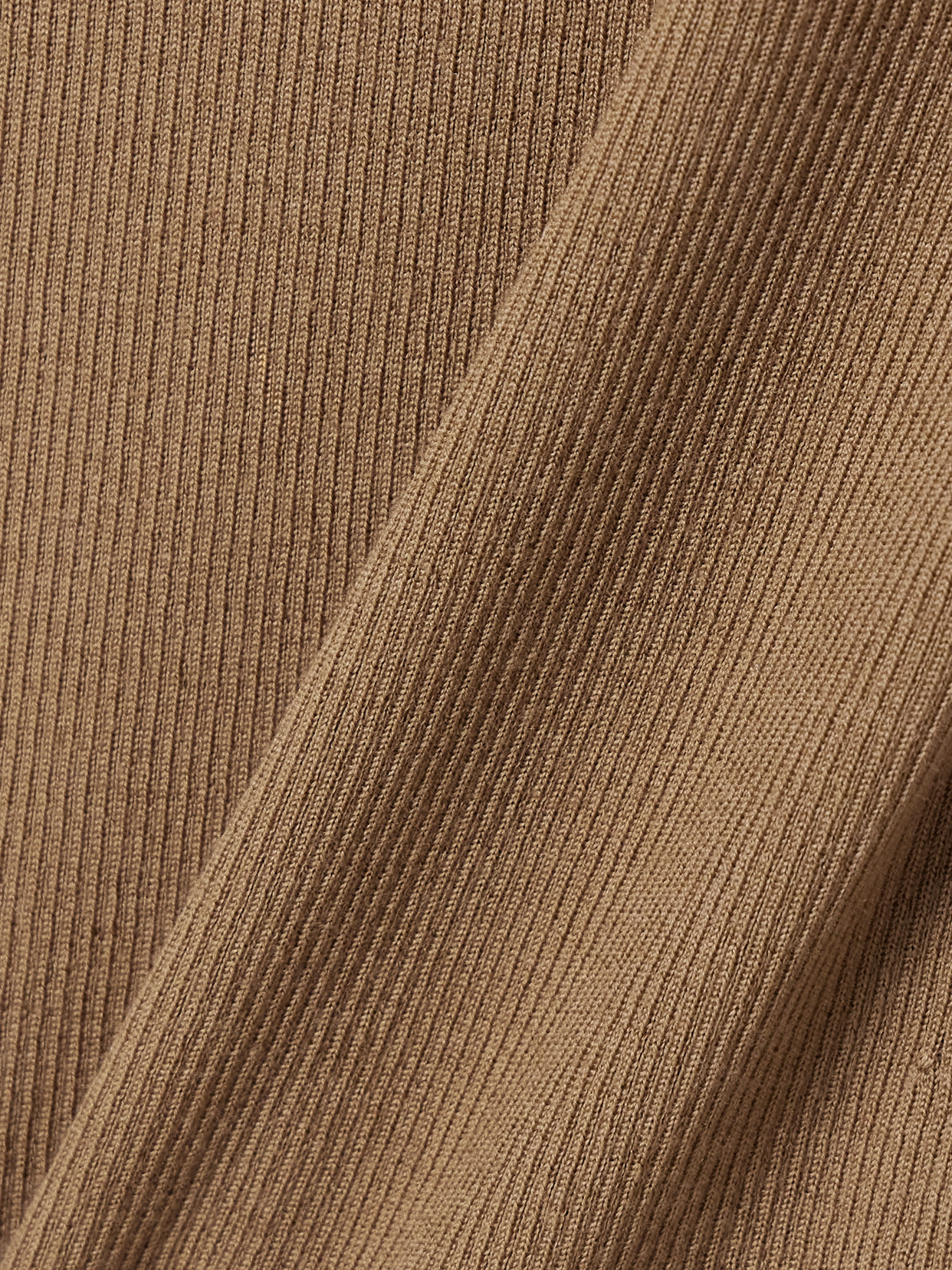 Khaite Celina Ribbed Wool-blend Top In Brown