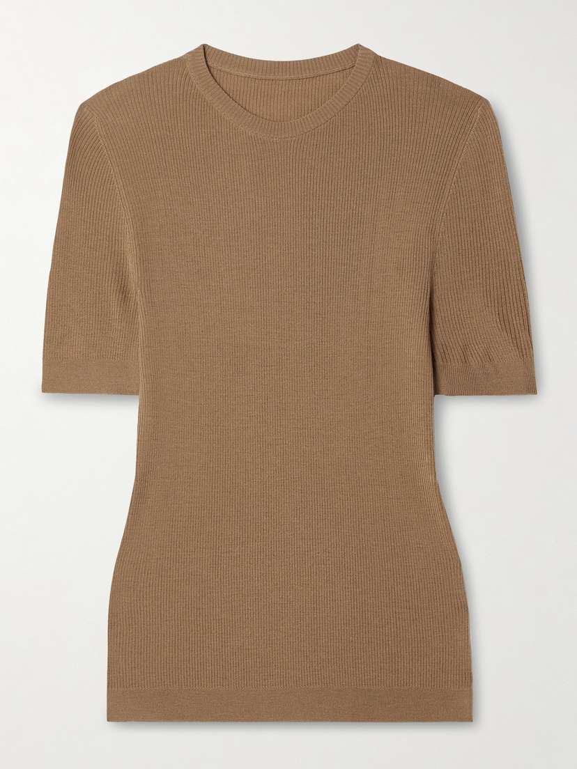 Khaite Celina Ribbed Wool-blend Top