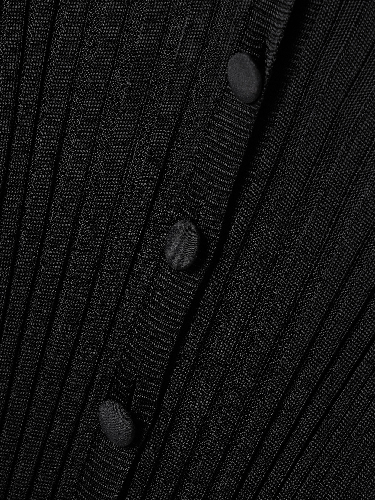 Khaite Ramon Wide Rib V-neck Long Cardigan In Black