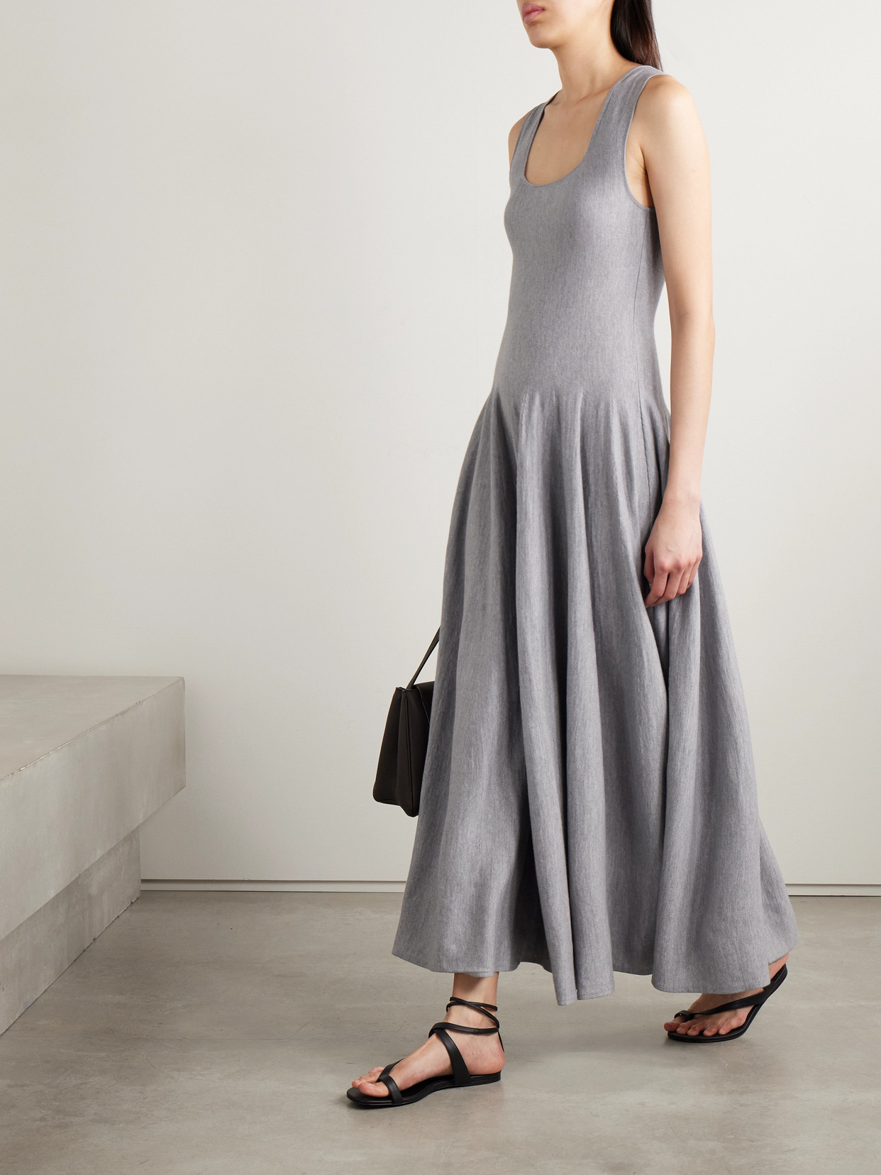 Khaite Jodie Square-neck Sleeveless Maxi Dress