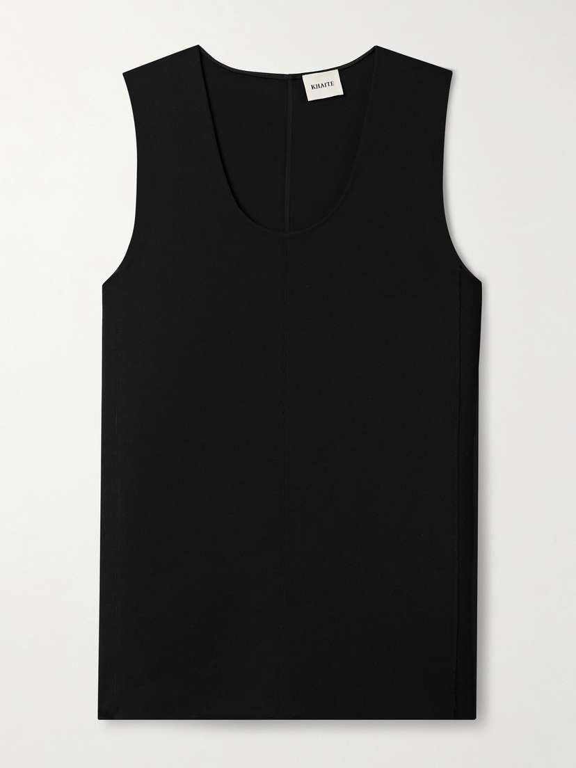 Khaite Nyona Oversized Crepe Mini Dress