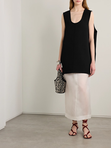 KHAITE Nyona oversized crepe mini dress