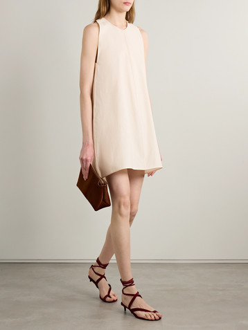 KHAITE Clay cotton-blend poplin mini dress