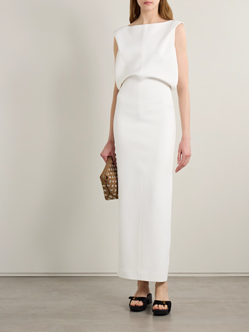 KHAITE Terran satin-crepe maxi dress