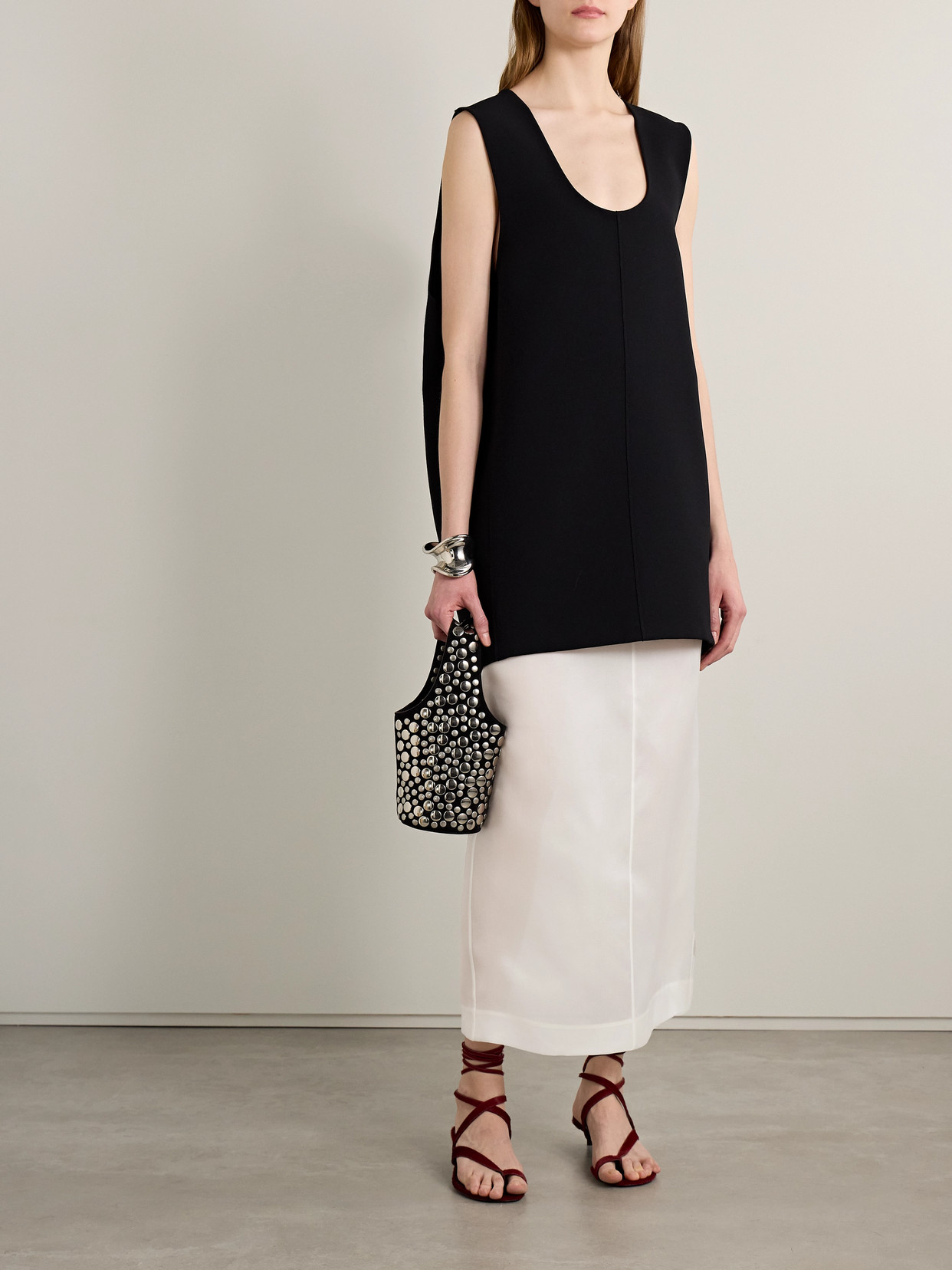 Khaite Lalisa Silk-organza Maxi Skirt In White