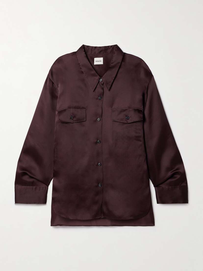 Khaite Matteo Oversized Silk-organza Shirt