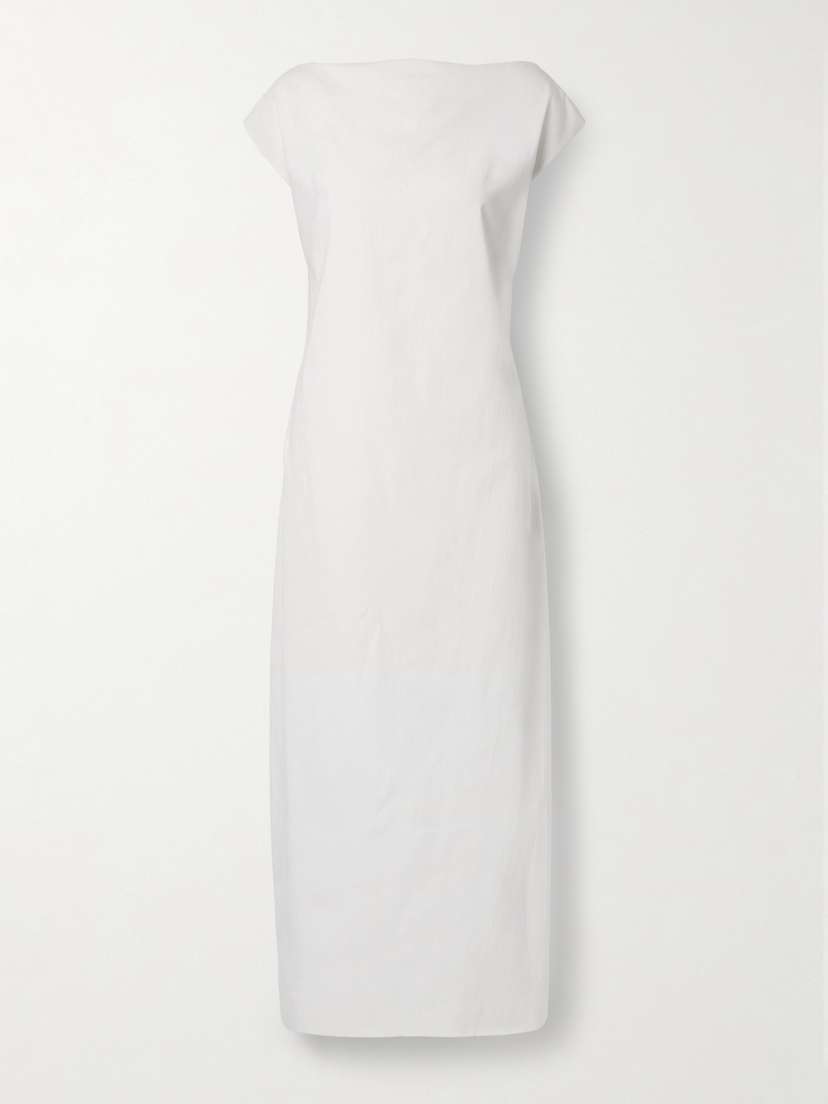 Khaite Ayame Open-back Cotton-canvas Midi Dress
