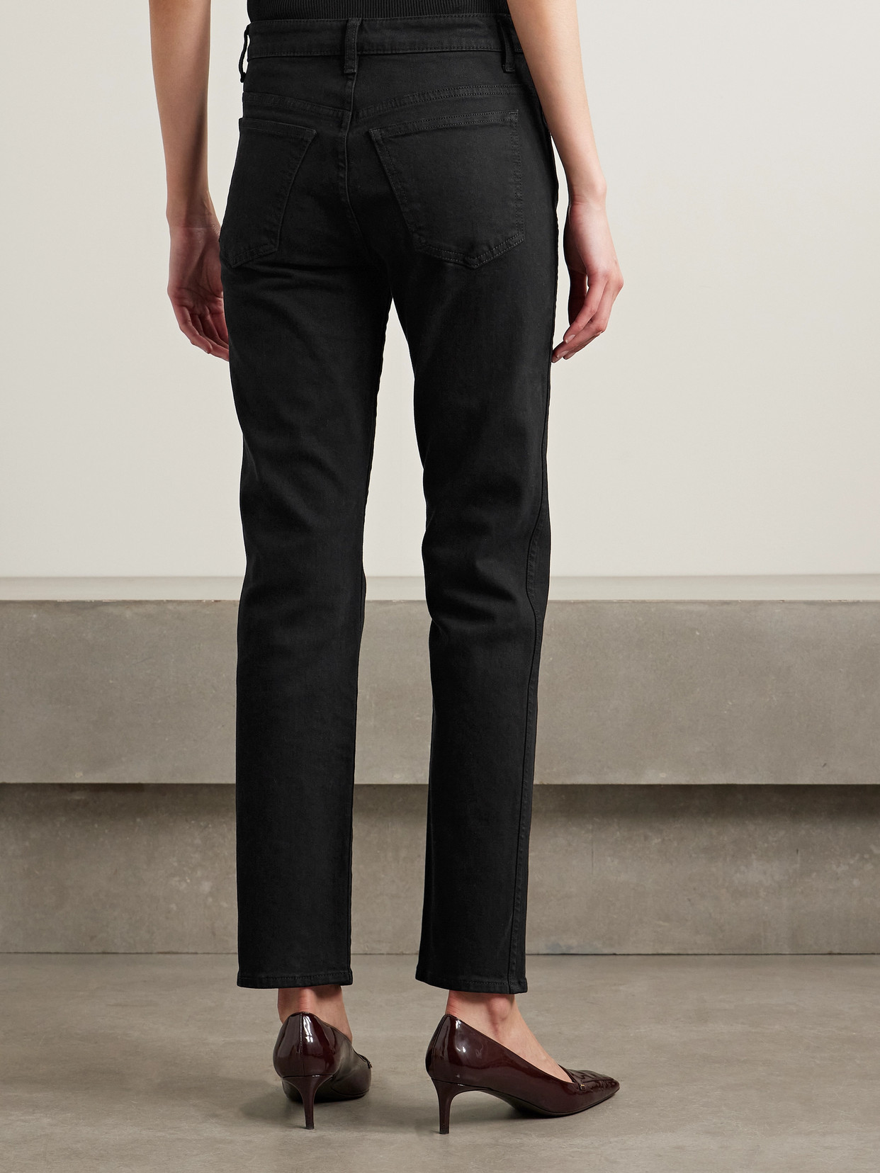 Khaite Vivian New Bootcut Flare Jeans Stoned Black In Black