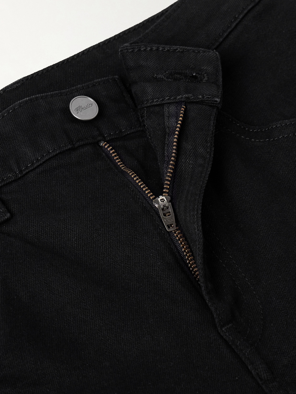 Khaite Vivian New Bootcut Flare Jeans Stoned Black In Black