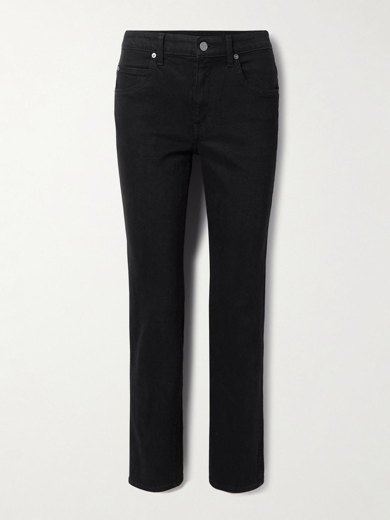 Khaite Viv High-rise Slim-leg Jeans In Black