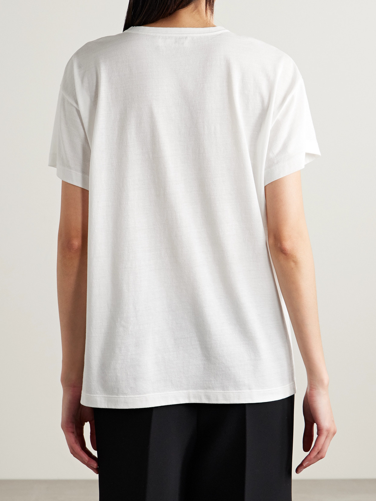 Khaite Maeve Printed Cotton-blend Jersey T-shirt