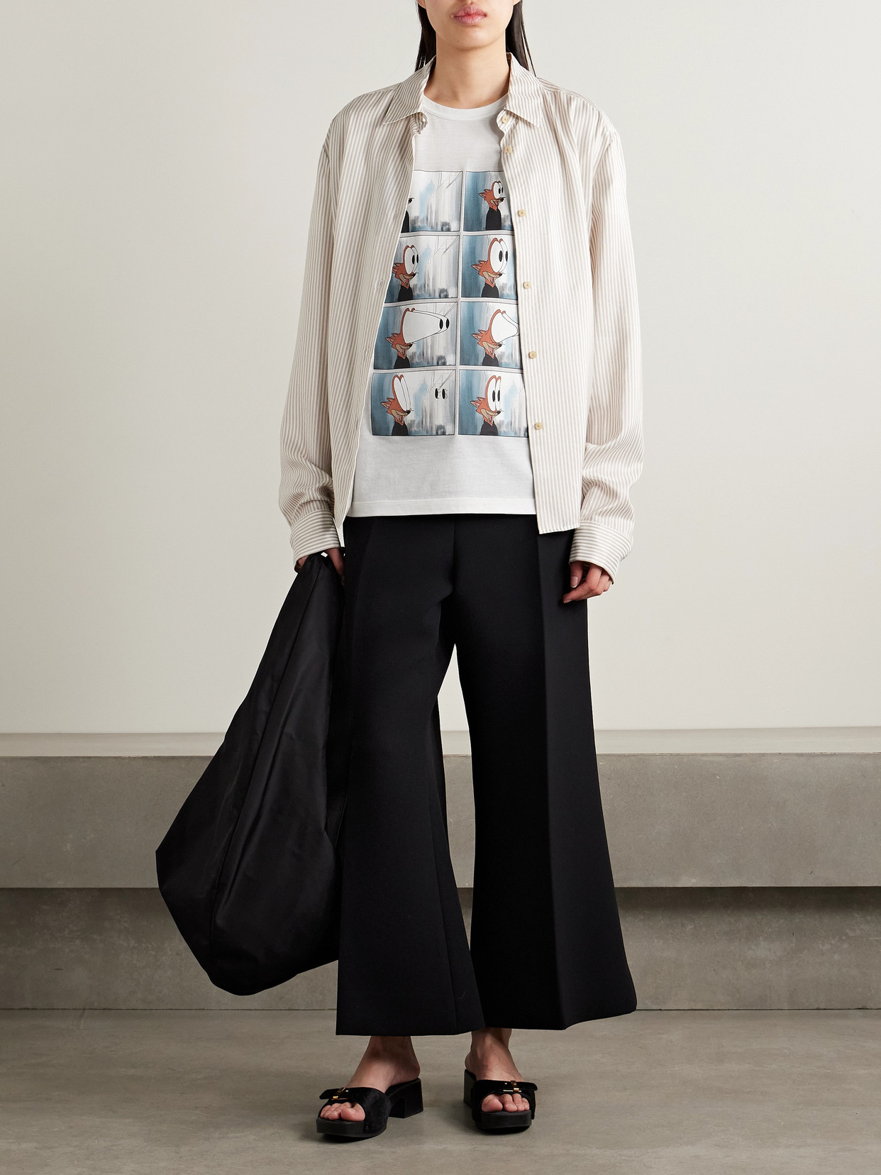 Khaite Maeve Printed Cotton-blend Jersey T-shirt