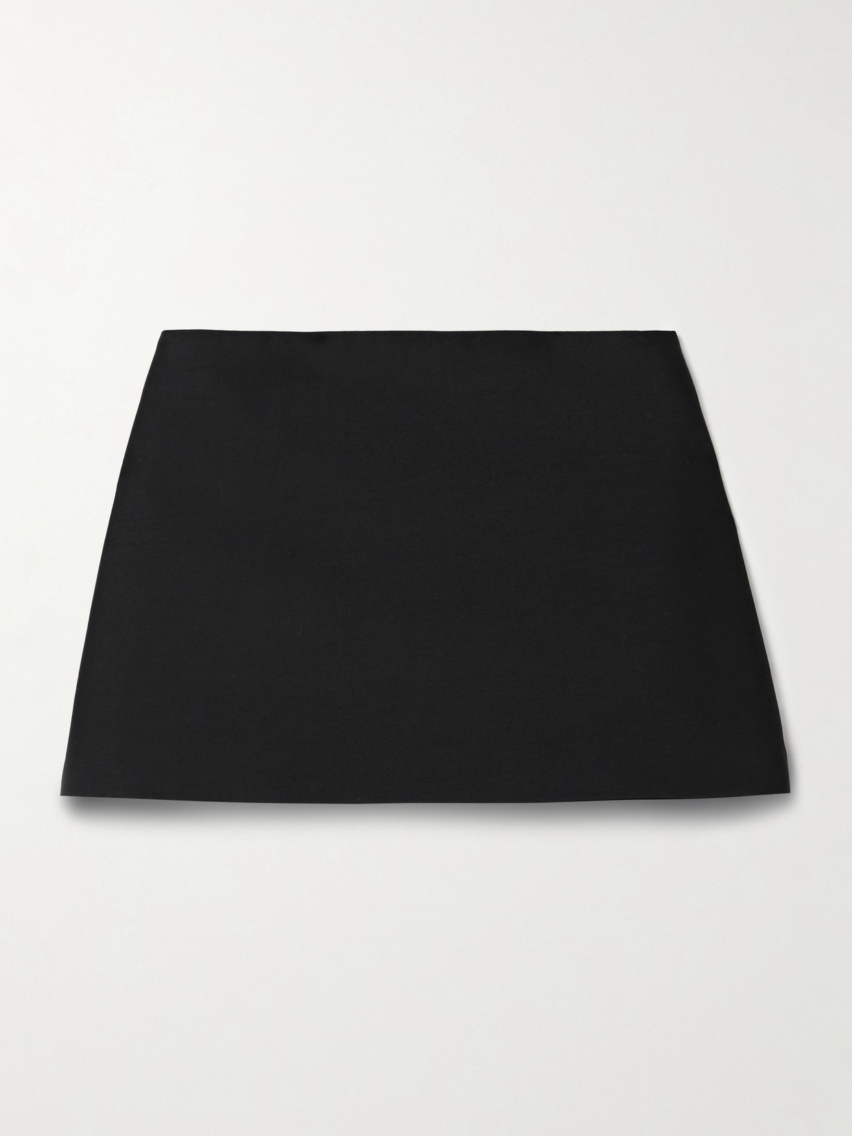 Khaite Jett Wool And Silk-blend Faille Mini Skirt
