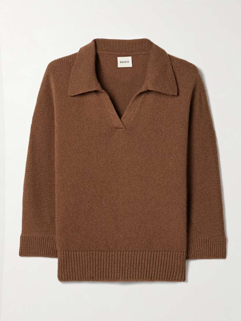 Khaite — Herve cashmere polo sweater