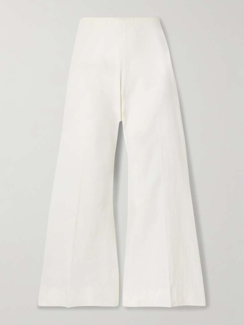 Khaite Walter Cotton-canvas Flared Pants