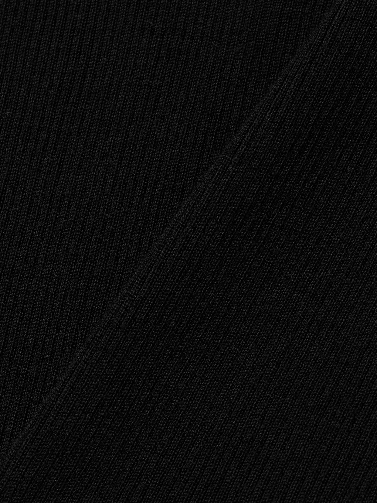 Khaite Celina Ribbed Wool-blend Top In Black