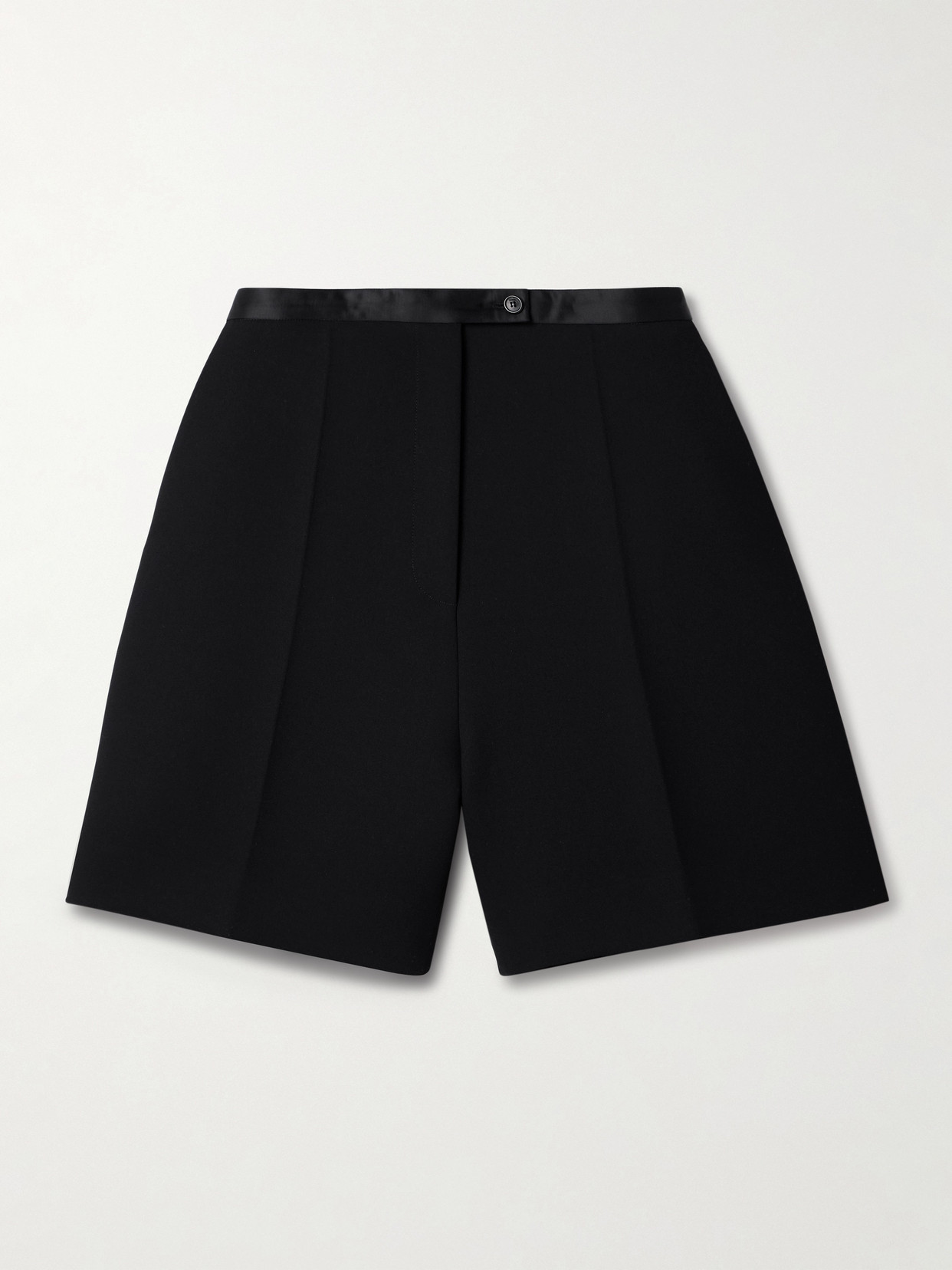 Khaite Micha Satin-trimmed Crepe Shorts