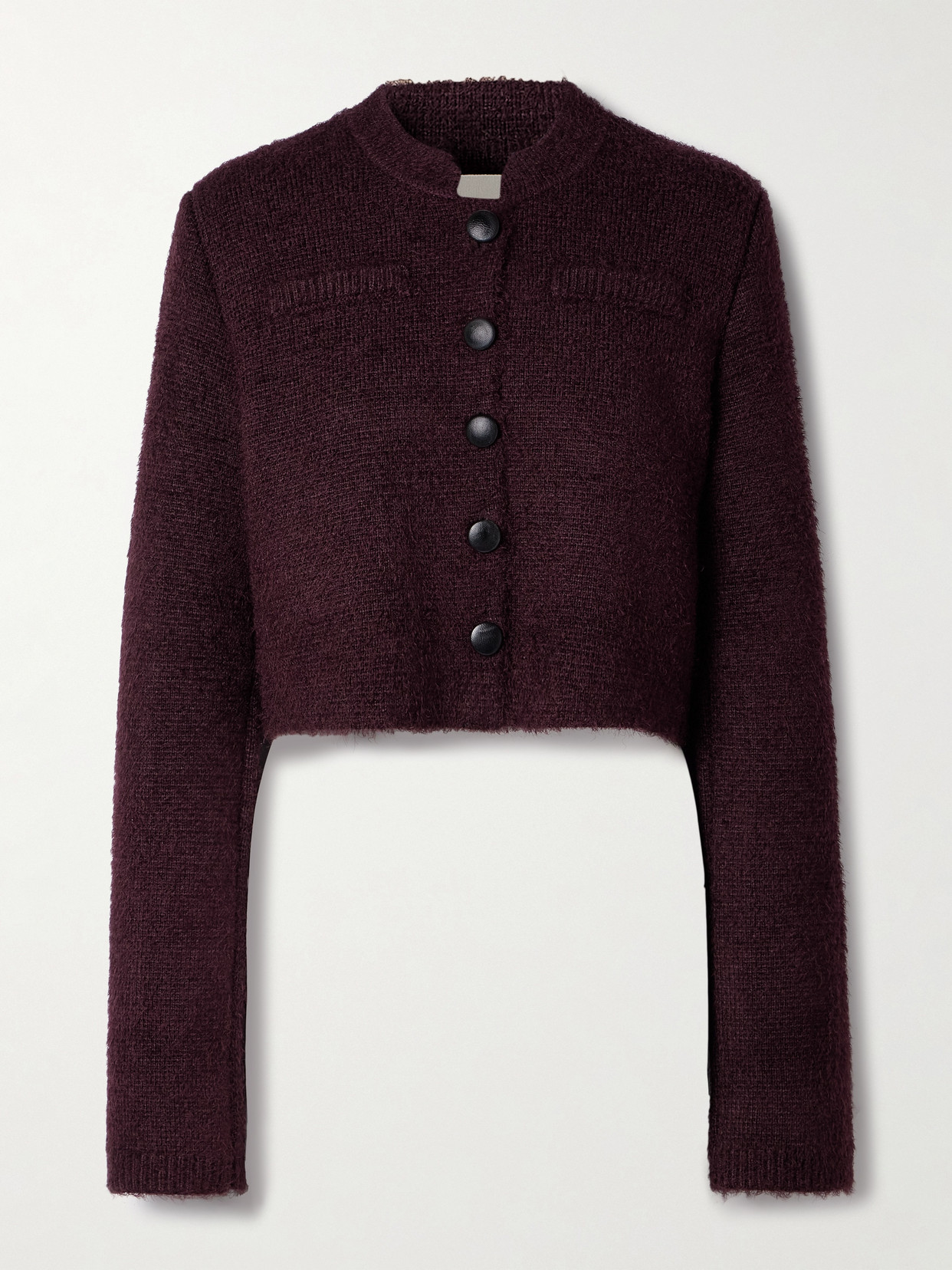 Khaite Ello Brushed Silk And Cashmere-blend Cardigan