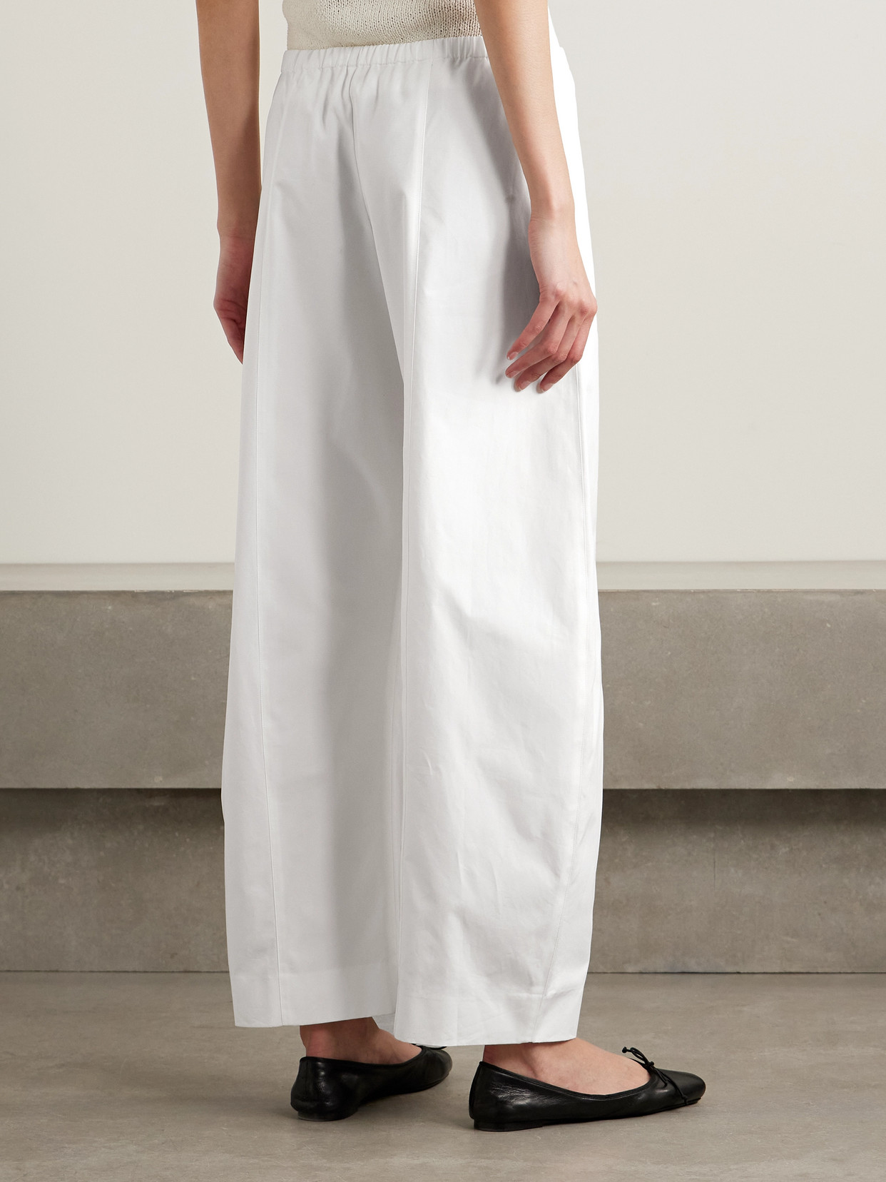 Khaite Clover Cotton-poplin Barrel-leg Pants