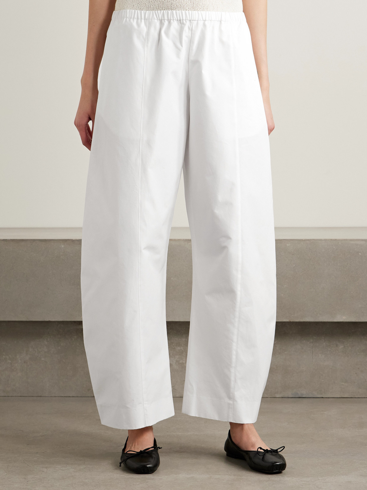 Khaite Clover Cotton-poplin Barrel-leg Pants