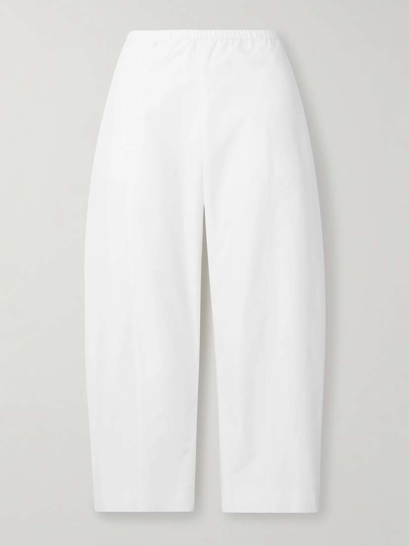 Khaite Clover Cotton-poplin Barrel-leg Pants