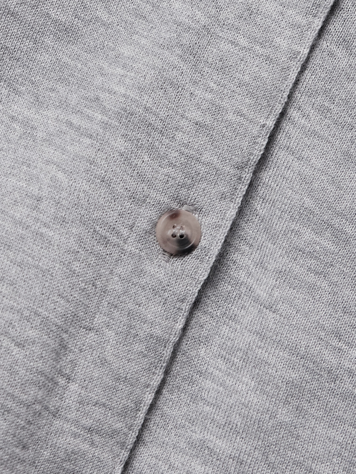 Khaite Button-front Wool-blend Cardigan In Gray